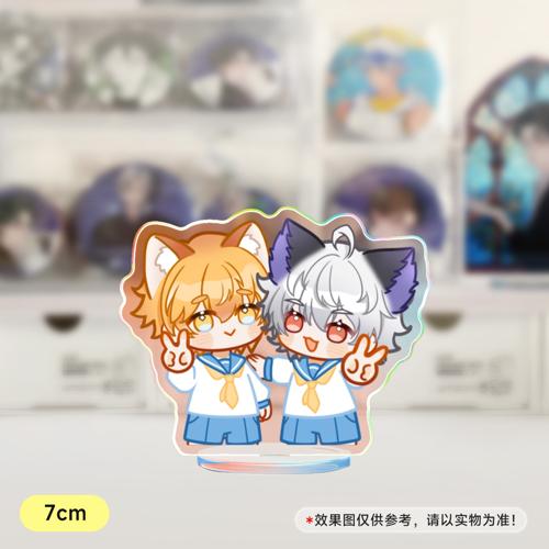 【屿泽×枫荷 贴贴】7cm镭射小粒牌 - 双人水手